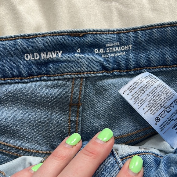 Old Navy HIgh Rise O.G. Straight Jeans Women Size 4 - Picture 3 of 4